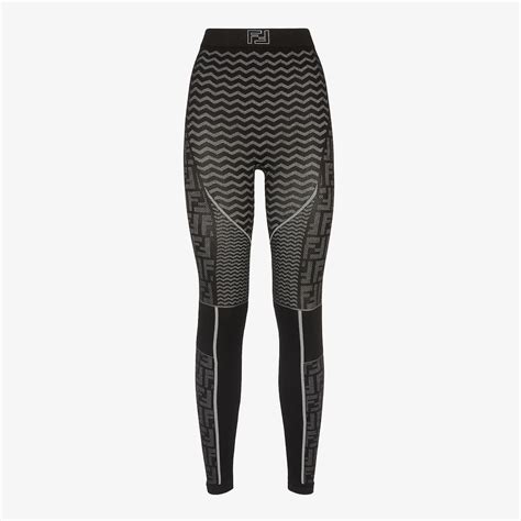 fendi leggings black tech fabric